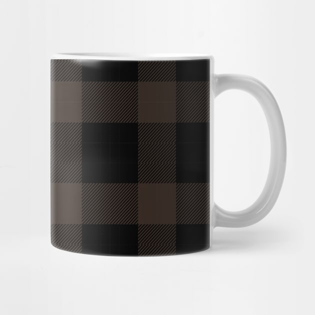 Brown and Black Buffalo Plaid Pattern by teezeedy